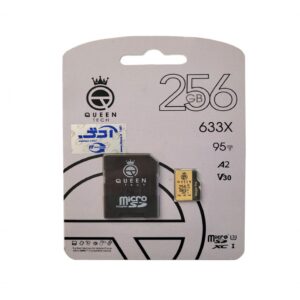 کارت حافظه Micro SD HC کوئین تک مدل A2-V30-633X کلاس 10 استاندارد UHS-l U3 سرعت 95MBps ظرفیت 64 گیگابایت به همراه آداپتور SD