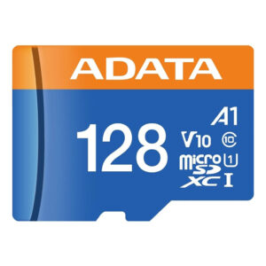 کارت حافظه microSDXC ای دیتا مدل Premier V10 A1 کلاس 10 استاندارد UHS-I سرعت 100MBps ظرفیت 128 گیگابایت