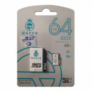 کارت حافظه microSDXC کوئین تک مدل 433X کلاس 10 استاندارد U3 سرعت 65MBps ظرفیت 64 گیگابایت به همراه آداپتور SD