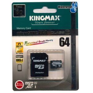 کارت حافظه microSDXC کینگ مکس مدل Pro کلاس 10 استاندارد UHS-I U1 سرعت 80MBps به همراه آداپتور SD ظرفیت 64 گیگابایت