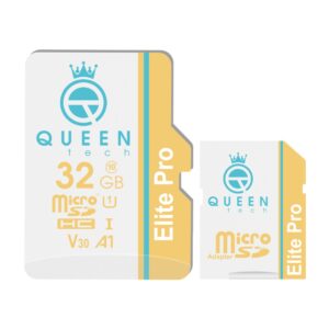 کارت حافظه Micro SDHC کوئین تک مدل Elite pro A1-V30-566X کلاس 10 استاندارد UHS-l U3 سرعت 85mbps ظرفیت 32 گیگابایت به همراه آداپتور SD