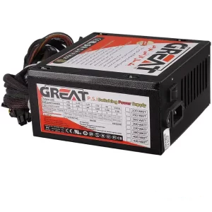 منبع-تغذیه-کامپیوتر-گریت-مدل-GR430-430W-فن-بزرگ
